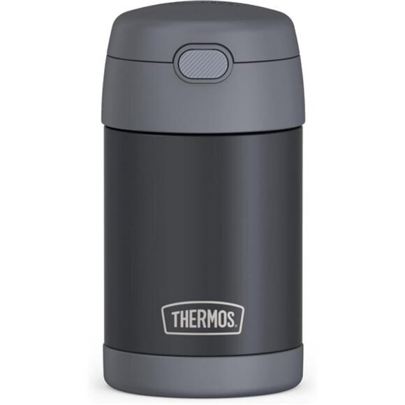 Insulated Food Jar – 16 Ounce, Matte Charcoal – Kid Friendly - Picture 1 of 8